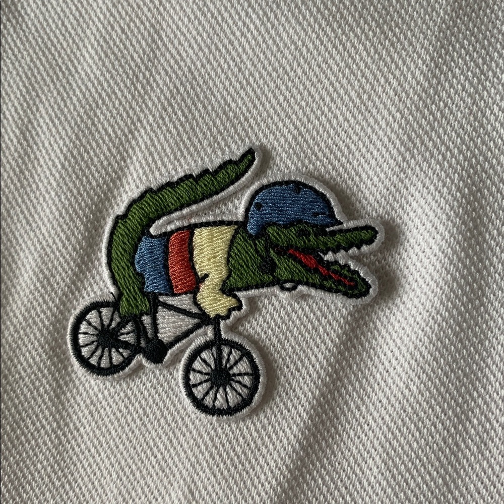 Lacoste x Netflix White Polo Shirt with Embroidered Logo - Picture 4 of 10